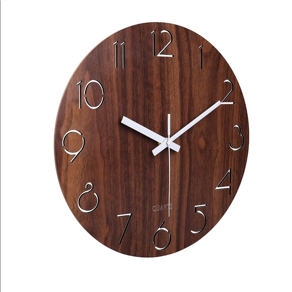 Wooden wall clock Big Vintage Numerals rustic - Picture 6 of 8